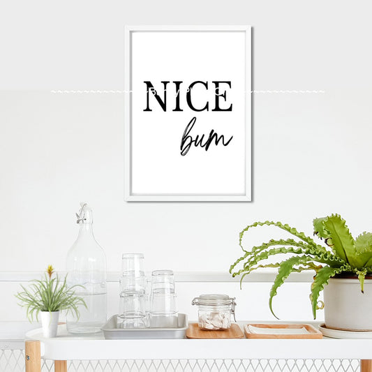 Wall Art - Nice bum - Funny Bathroom Art