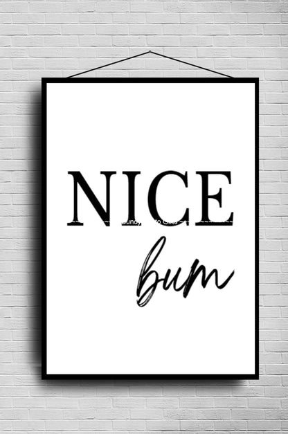 Wall Art - Nice bum - Funny Bathroom Art