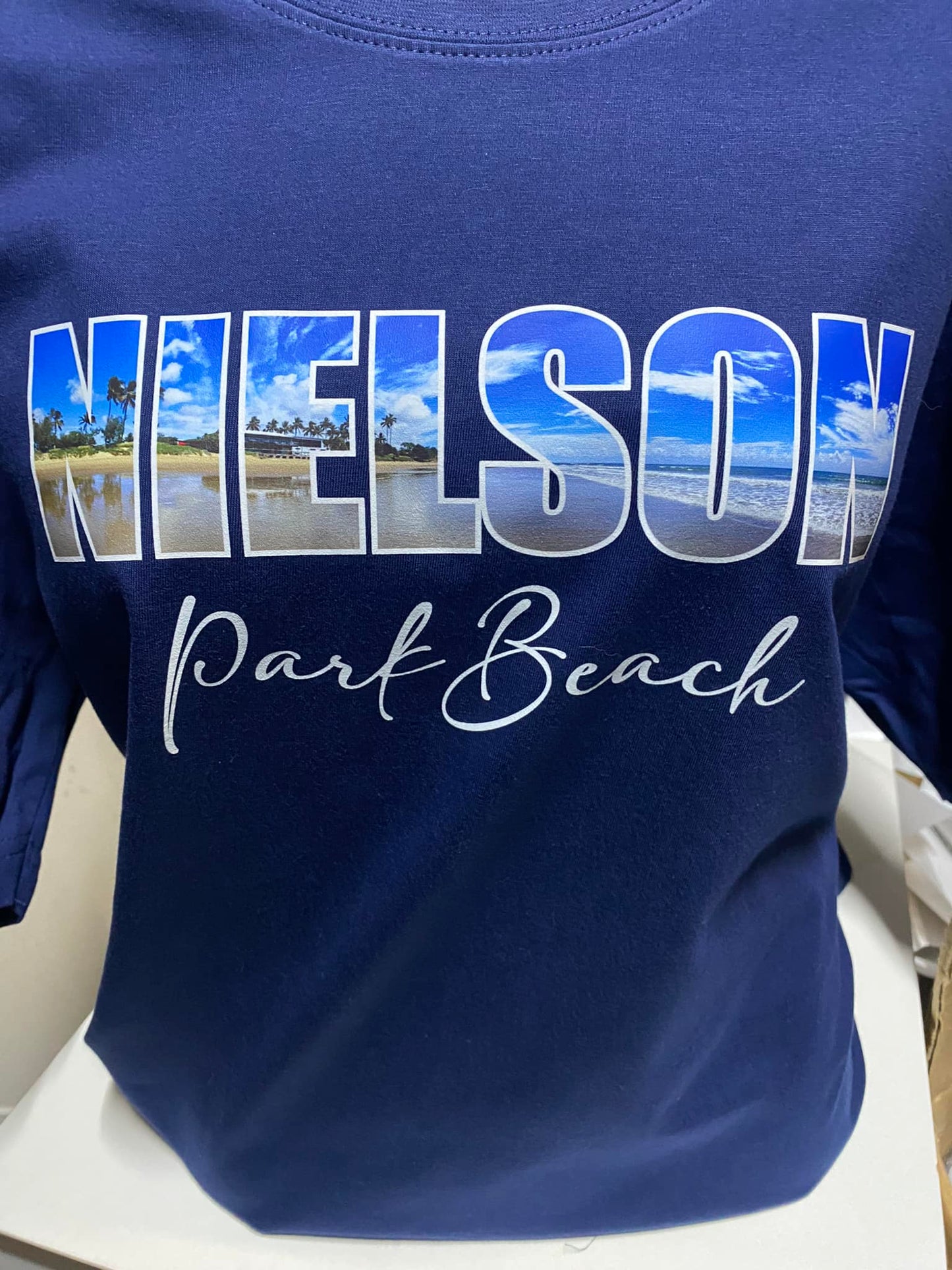 Nielson Park Beach, Bargara Photo Text Tshirt