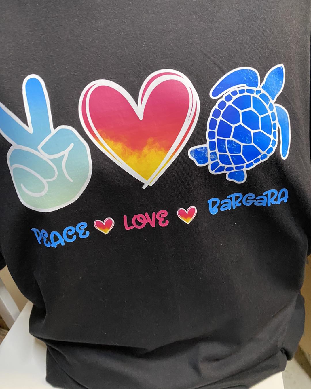 Bargara Beach Peace Love and Bargara T-Shirt