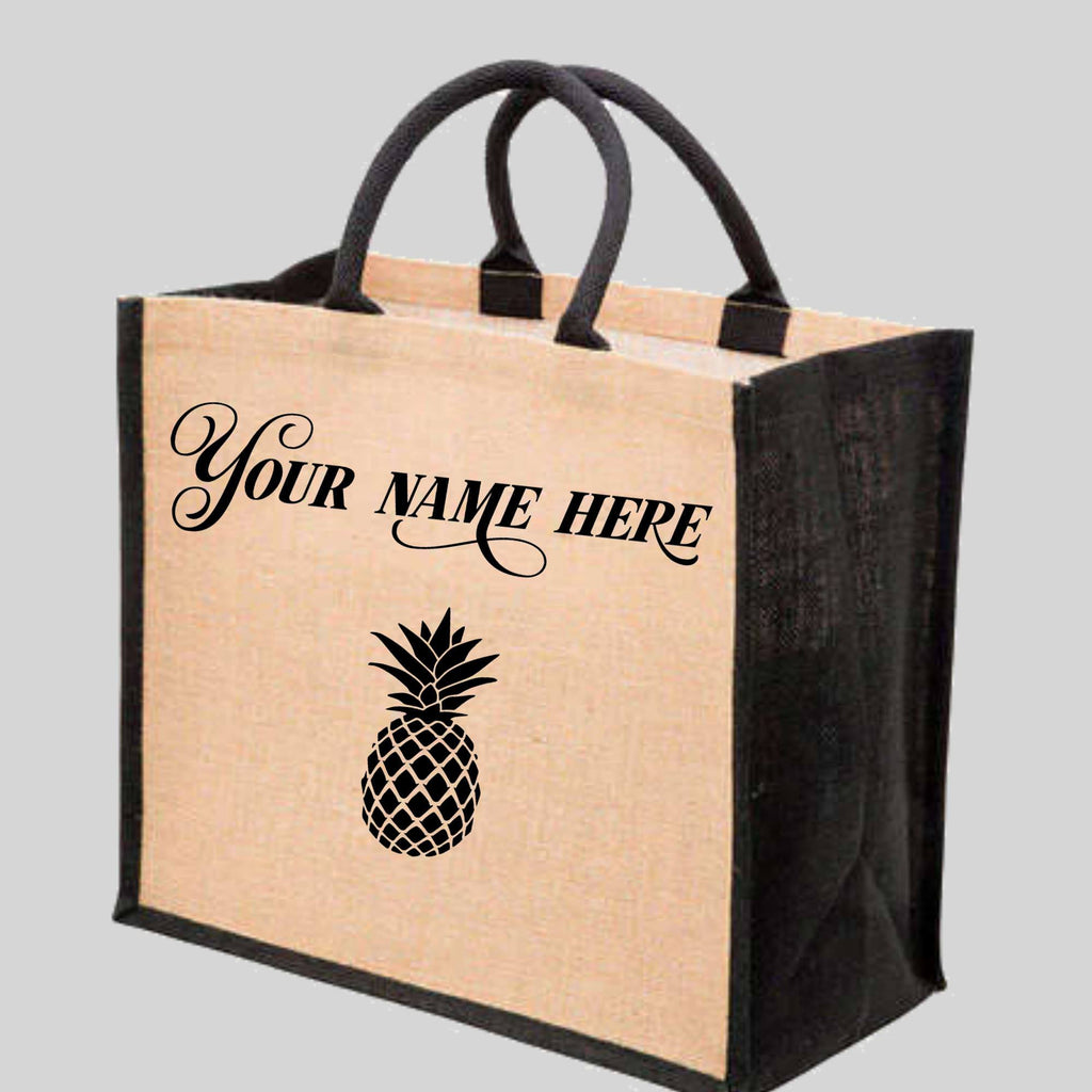  Personalized Knitting Tote Bag, Custom Name Tote Bag