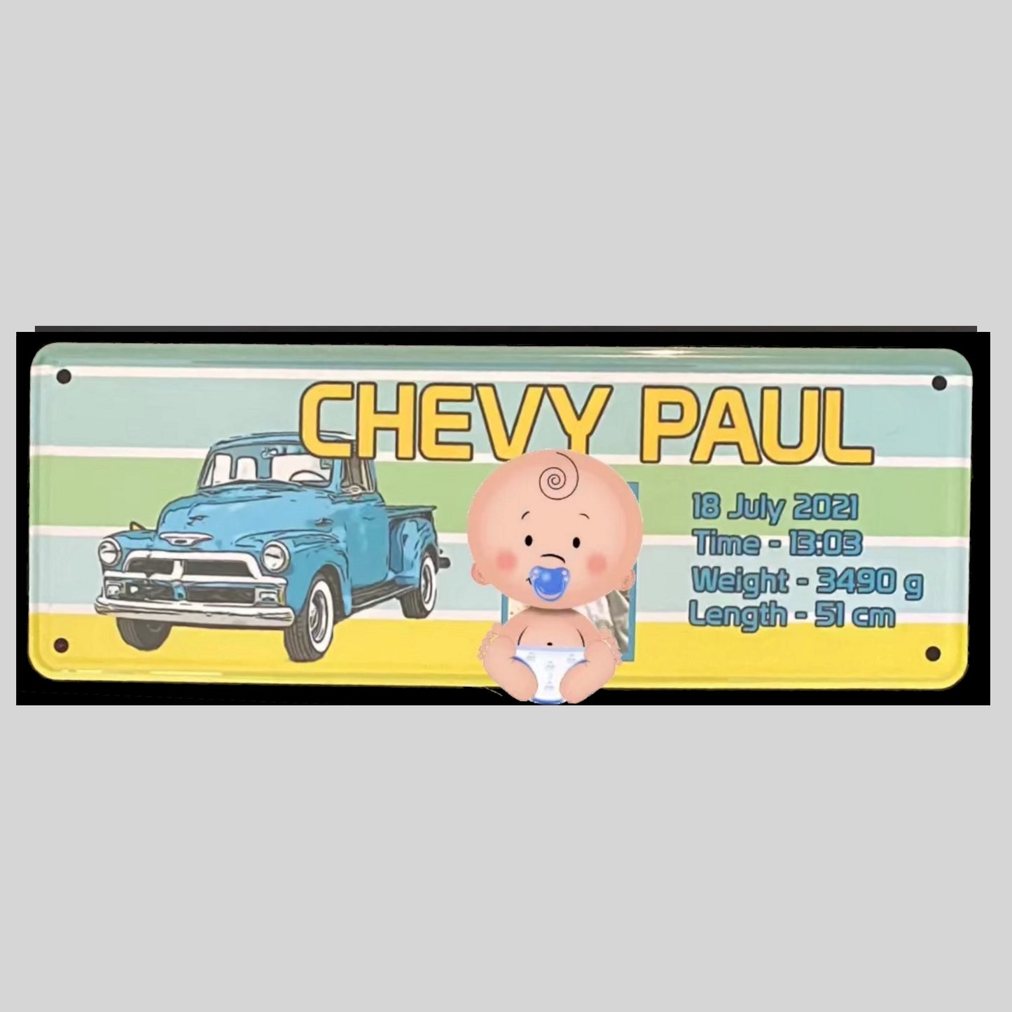 Baby Stat Number Plate