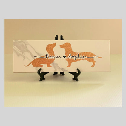 Ceramic Tile Dog Couple Names