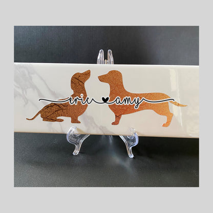 Ceramic Tile Dog Couple Names