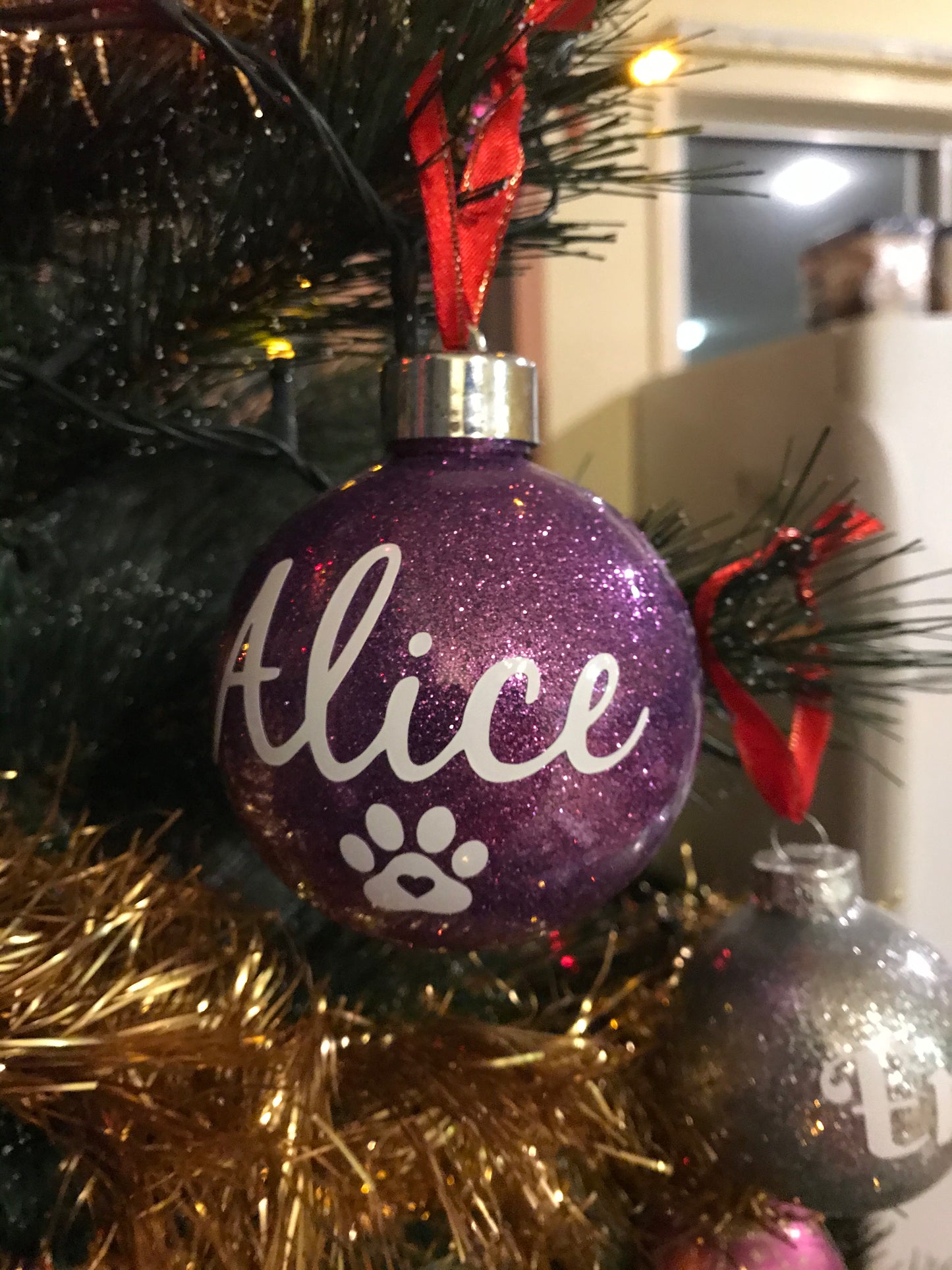 Christmas Pet Glitter Bauble