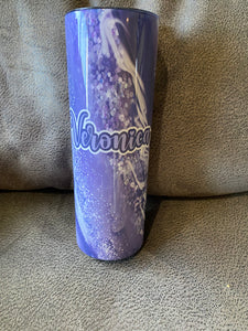 Purple Agate Custom 20oz Skinny Tumbler