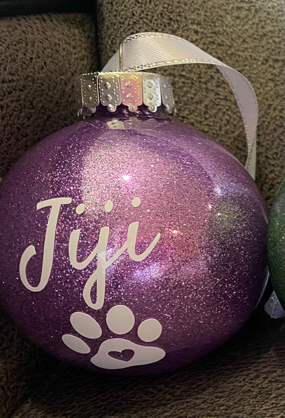 Christmas Pet Glitter Bauble