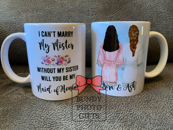 Will You Be My Bridesmaid Custom Mug