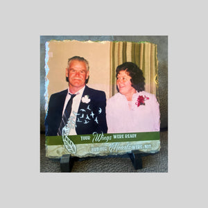 Wings Were Ready Memorial 20 cm Photo Slate